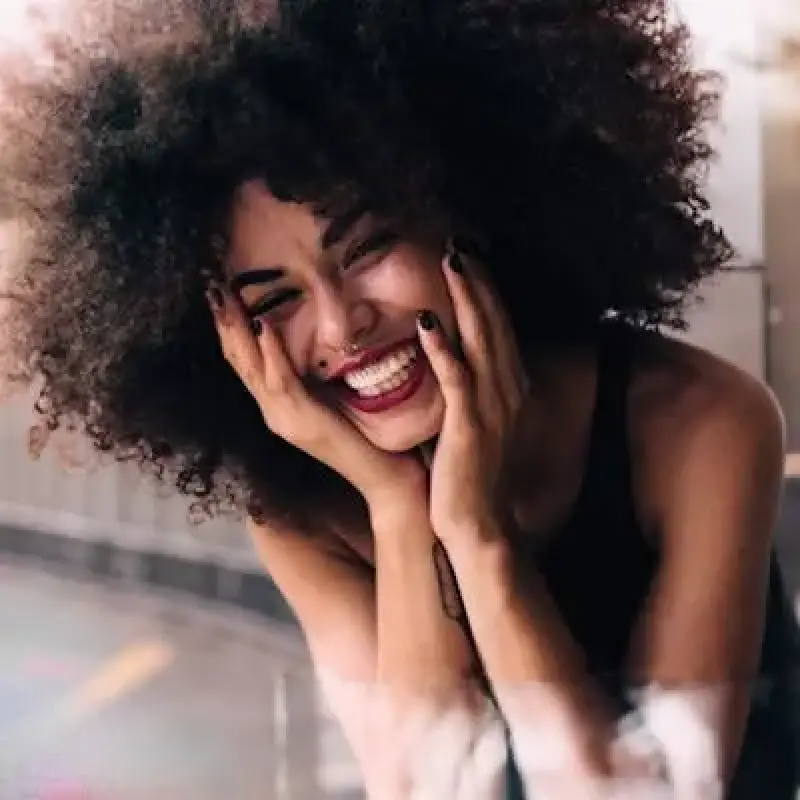 Woman smiling